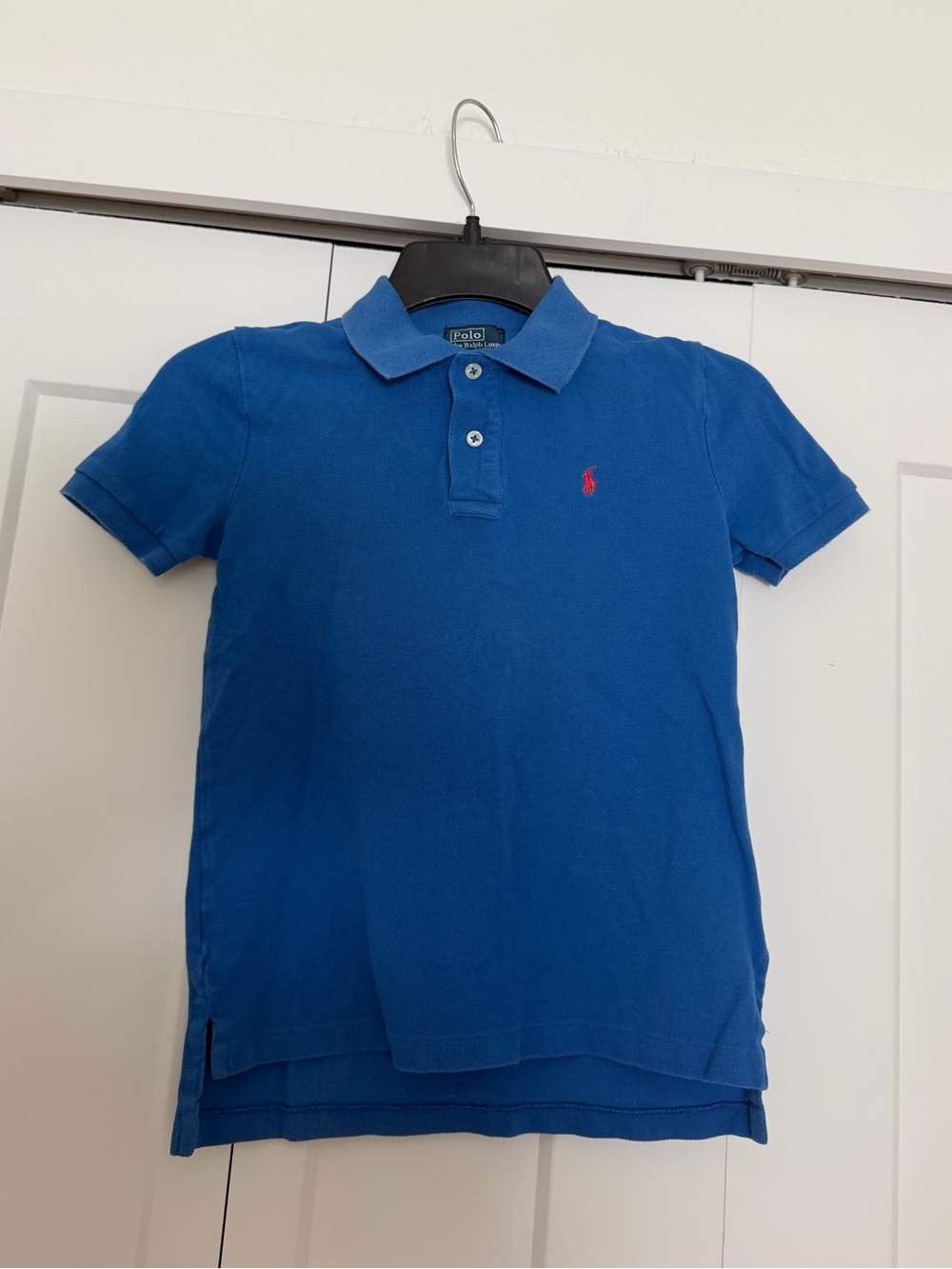 Polo by Ralph Lauren Bright Blue Short Sleeve Polo with Red Pony